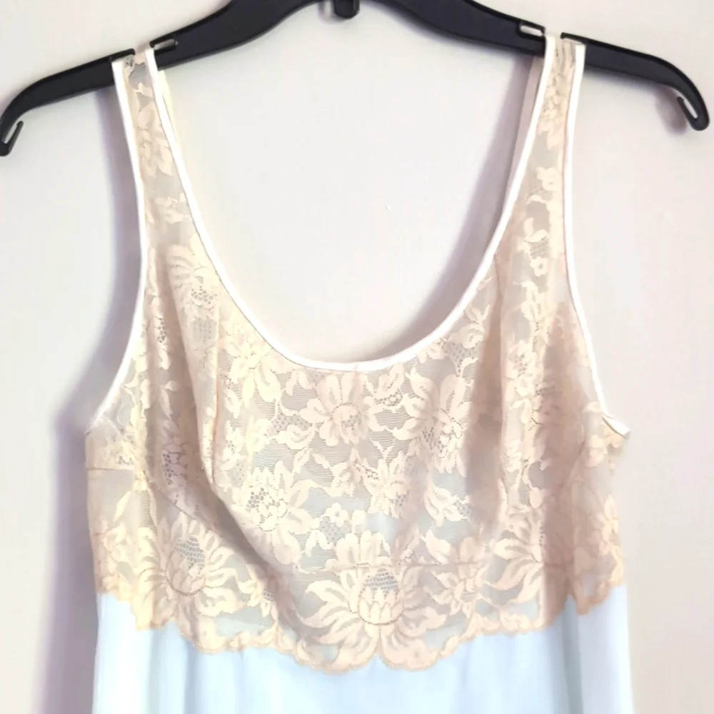 50s Vintage Vanity Fair 2 Piece Chemise Robe Lace Fairycore Peignoir Set 34 - Picture 5 of 16